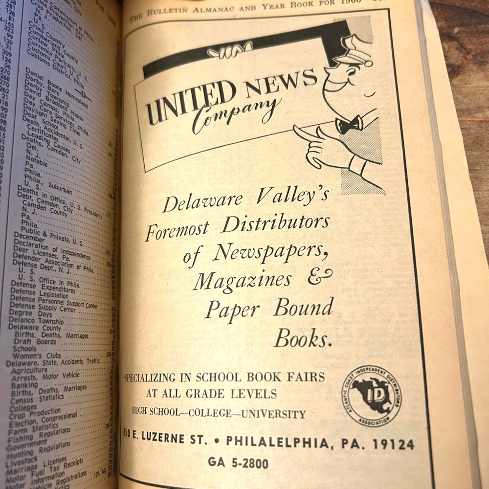 Book Bulletin Almanac 1966 Philadelphia Vintage Antiquarian Reference Philly - Picture 6 of 6